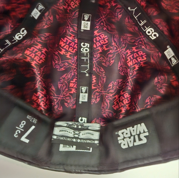 🌌🧢 Star Wars Ben Solo/ Kylo Ren Darkside 7 3/8 New Era Fitted Cap undervisor - Picture 5 of 6